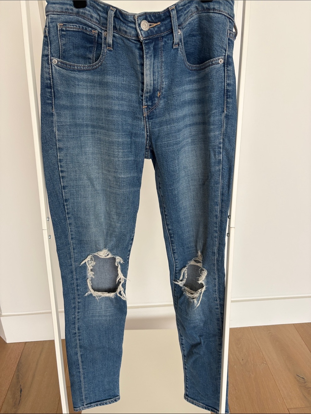 Levi's Blue Ripped Skinny Jeans